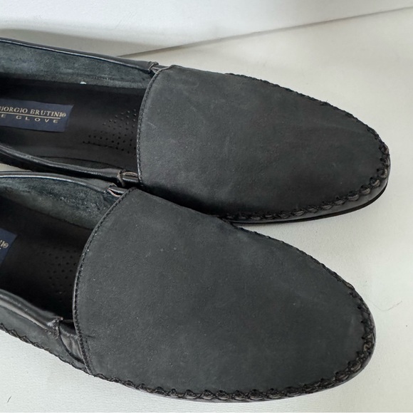 Giorgio Brutini Black Suede Slip-On Men’s Loafers Size 13 - Picture 12 of 13